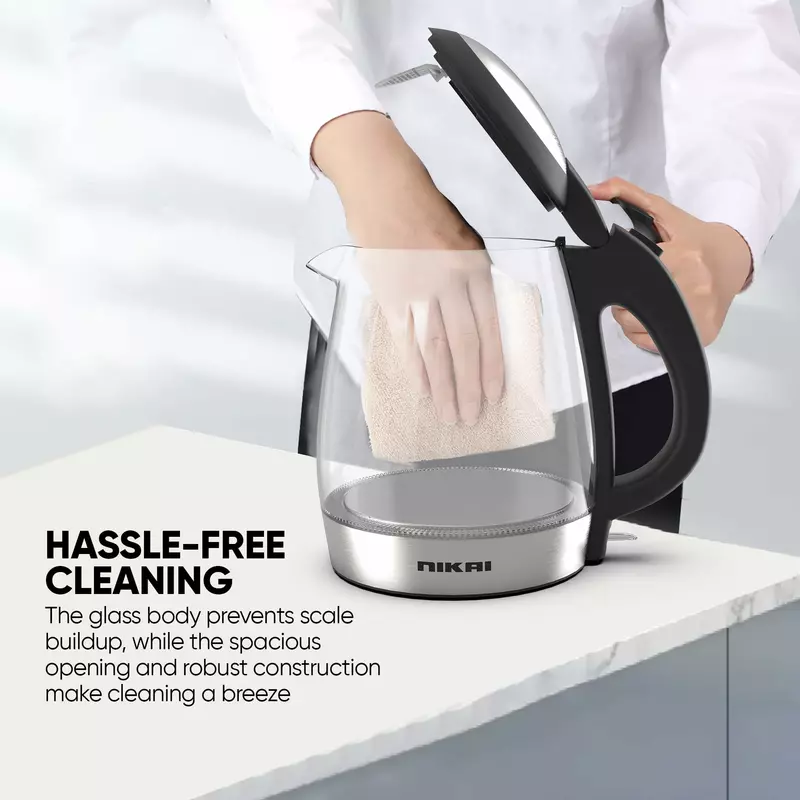 Nikai Jug Kettle 1.2L Glass With Filter 2200W Nk303G Filter With Boil Dry Protectiion Led Indicator Light With Sus 304 Grade Heating Plate 6 Nikai Jug Kettle 1.2L Glass With Filter 2200W Nk303G Filter With Boil Dry Protectiion Led Indicator Light With Sus 304 Grade Heating Plate