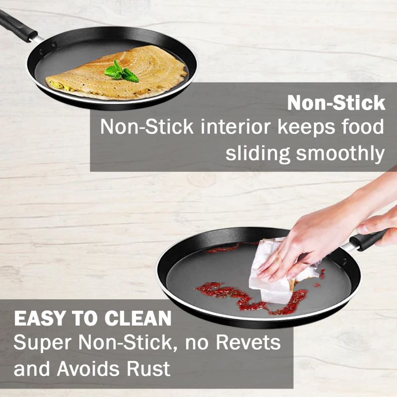 Pigeon Tawa 27Cm Nonstick Flat 280 Cool Touch Handle Sap 152 - 3 Layer Anti Peeling Food Safe Nonstick Coating Extra Thick Layer 9 Pigeon Tawa 27Cm Nonstick Flat 280 Cool Touch Handle Sap 152 - 3 Layer Anti Peeling Food Safe Nonstick Coating Extra Thick Layer