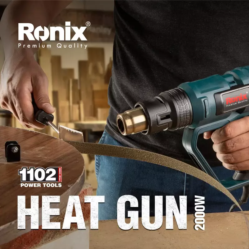 Ronix Electric Heat Gun High-Quality Multi Temperature For Woodworking 50-60Hz 2000W 1102 2 Ronix Electric Heat Gun High-Quality Multi Temperature For Woodworking 50-60Hz 2000W 1102