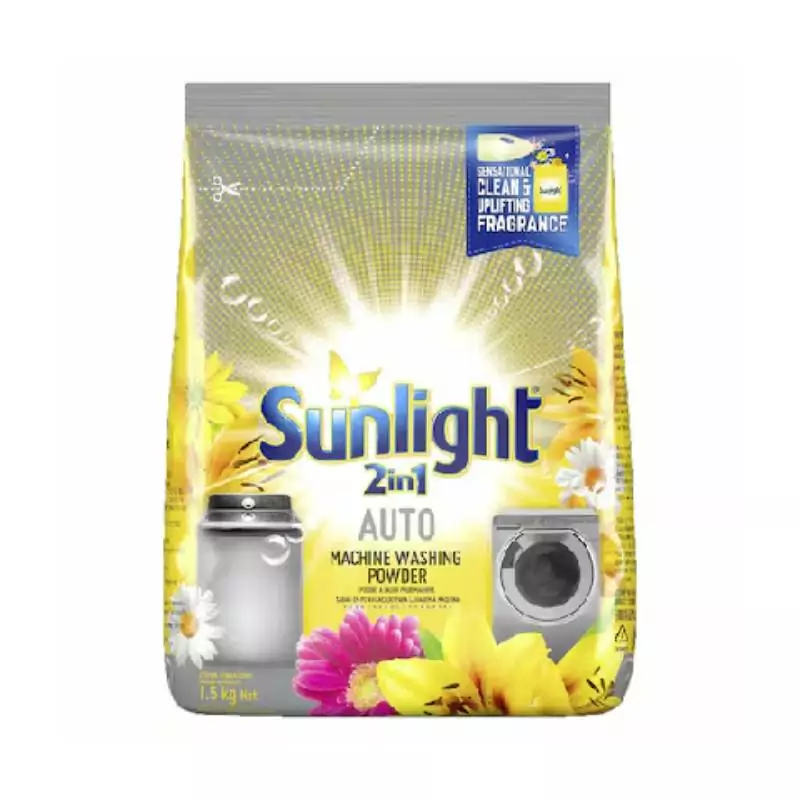 Sunlight Auto Washing Machine Powder 2In1 Yellow 1.5Kg 69719902 (Pack Of 3) 1 Sunlight Auto Washing Machine Powder 2In1 Yellow 1.5Kg 69719902 (Pack Of 3)