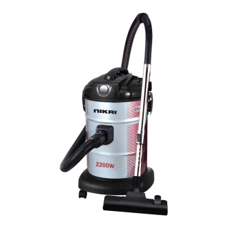 Nikai Vacuum Cleaner 25L Drum With Blower Function 2200W NVC2520T Metal Telescopic Tube High Efficiency And Power Dust Full Indicator 5M Cord Length Multi Filtration System