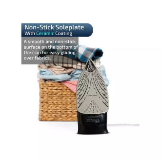 Nikai Steam Iron 320ml Tank Dry and Spray Function 2200w NSI808CS Temperature Control Nano Ceramic Sole Plate Vertical Steam Function Indiator Light Powerful Burst System