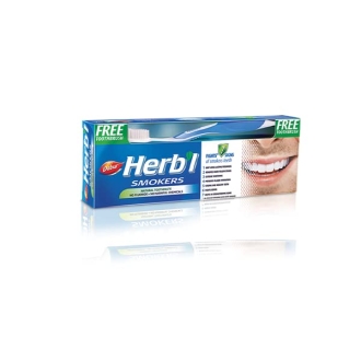 Dabur Herbal Toothpaste 150g with Brush Smokers - Set of 3 Pcs