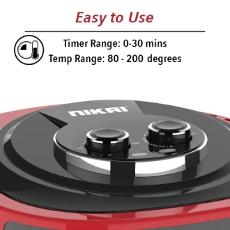 Nikai Airfryer 8L Manual 1300W NAF877A 30 Mins Timer Detachable Frying Basket Baking And Frying