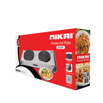 Nikai Hot Plate 188MM Double Steel Body 2500W NKTOE5N2 Overheat Protection System Power Indicator Light Adjustable Thermostat Control