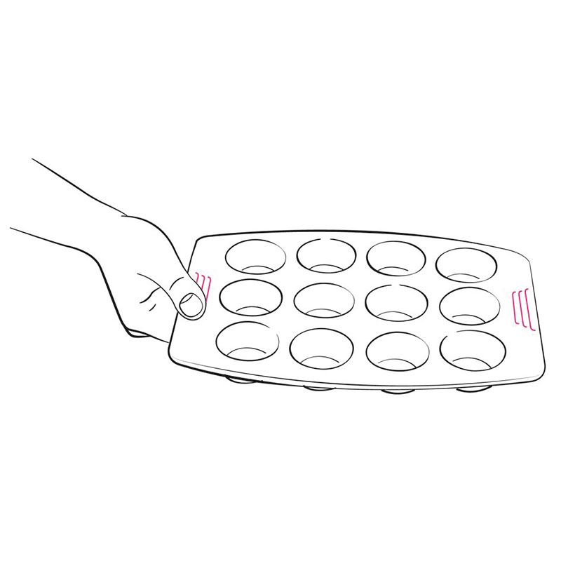 Tefal Easy Grip Baking Tray 12 Holes Nonstick Coating J1625745 Carbon Steel Material Large Handles Easy Release Dishwasher Safe 4 Tefal Easy Grip Baking Tray 12 Holes Nonstick Coating J1625745 Carbon Steel Material Large Handles Easy Release Dishwasher Safe