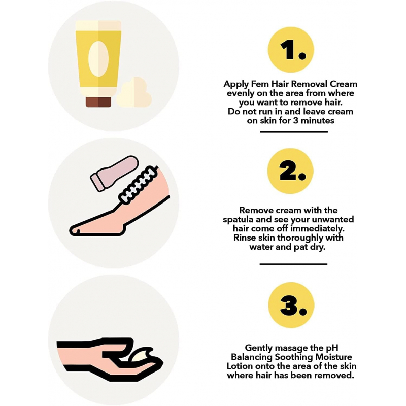 Dabur Fem Hair Removal Cream For All Types Of Skin 120G Lemon - Set Of 3 Pcs 6 Dabur Fem Hair Removal Cream For All Types Of Skin 120G Lemon - Set Of 3 Pcs