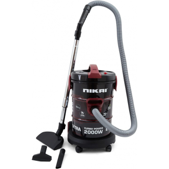 Nikai Vacuum Cleaner 25l Drum with Blower Function 2000w NVC350T Metal Telescopic Tube Large Tank Capacity Rotatable Wheels With Sponge Filter