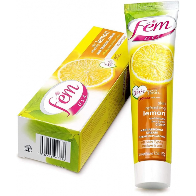 Dabur Fem Hair Removal Cream For All Types Of Skin 120G Lemon - Set Of 3 Pcs 3 Dabur Fem Hair Removal Cream For All Types Of Skin 120G Lemon - Set Of 3 Pcs