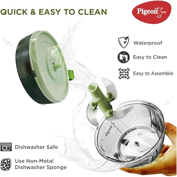 Pigeon Large Handy Chopper 650Ml – 3-Blade Compact Vegetable &Amp; Fruit Cutter, Sap 14516-M 7 Pigeon Large Handy Chopper 650Ml – 3-Blade Compact Vegetable &Amp; Fruit Cutter, Sap 14516-M