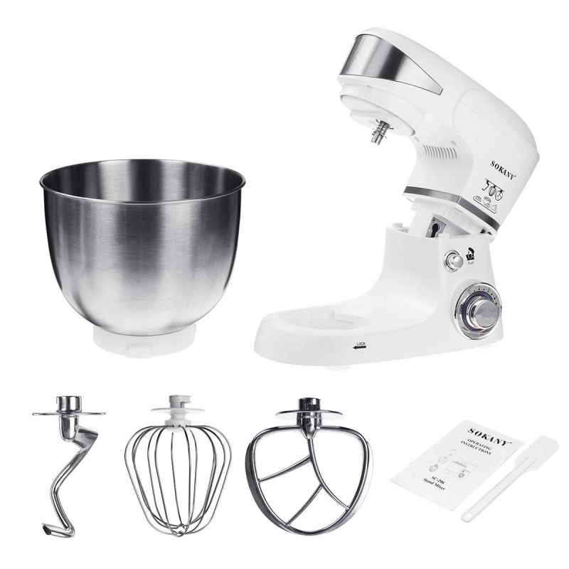Sokany Electric Stand Mixer 1000W 5L 6 Speeds 3 Attachments 4 Sokany Electric Stand Mixer 1000W 5L 6 Speeds 3 Attachments