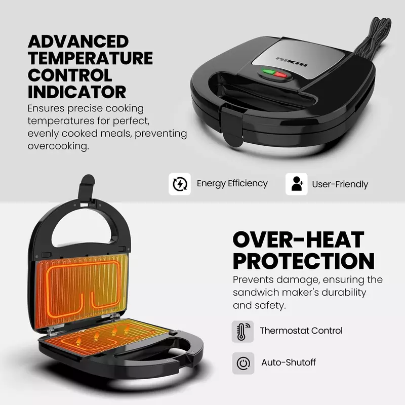 Nikai Sandwich Toaster 4 Slice 7 In 1 Sandwich, Grill, Donut, Waffle, Cup Cake, Nutty, Conemaker 750W Ngt727D Non Stick Cooking Plate Cool Touch Housing Detachable Plates With Light Indicator 5 Nikai Sandwich Toaster 4 Slice 7 In 1 Sandwich, Grill, Donut, Waffle, Cup Cake, Nutty, Conemaker 750W Ngt727D Non Stick Cooking Plate Cool Touch Housing Detachable Plates With Light Indicator