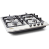 Nikai Gas Cooker 4 Burner Steel Built In Hob 50X45X25 NGH3005N Stainless Steel Auto Pulse Ignition System Heavy Cast Iron Pan Support Straight Flame