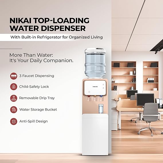 Nikai Water Dispenser 3 Taps Top Load With Refrigerator Nwd1900R 3 Taps Hot Normal Cold With Refrigerator Cabinet Anti Bacterial Design 4 Nikai Water Dispenser 3 Taps Top Load With Refrigerator Nwd1900R 3 Taps Hot Normal Cold With Refrigerator Cabinet Anti Bacterial Design