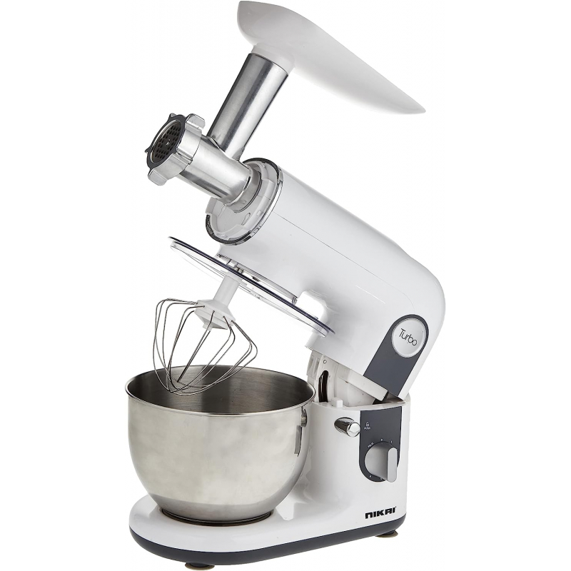Nikai Kitchen Machine 4L 3 In 1 Blender Mincer And Mixer 800W Nfp444A Stainless Steel Bowl With Cover Metal Gear 3 Blades Whisk, Dough Hook &Amp; Beater 6 Speed With Pulse 1 Nikai Kitchen Machine 4L 3 In 1 Blender Mincer And Mixer 800W Nfp444A Stainless Steel Bowl With Cover Metal Gear 3 Blades Whisk, Dough Hook &Amp; Beater 6 Speed With Pulse