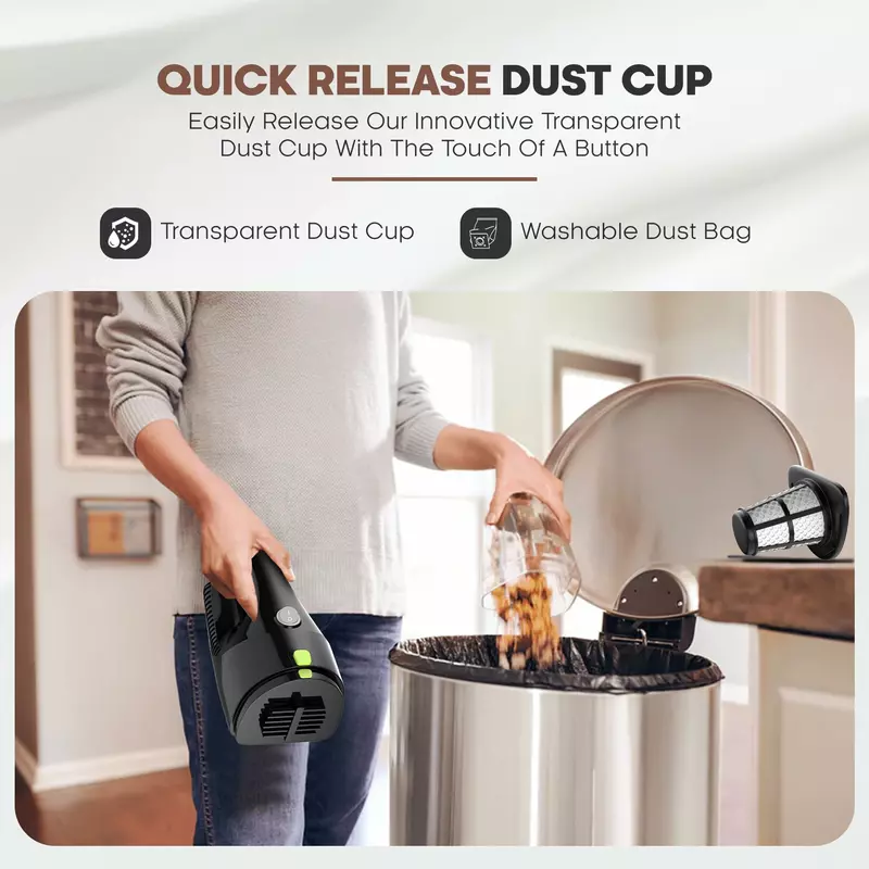 Nikai Vacuum Cleaner 0.8L 2 In 1 Stick And Hand Held 600W Nvc320H1 Transparent Dust Cup Power Cord Wrap Washable Dust Bag Easy Carry Handle 4 Nikai Vacuum Cleaner 0.8L 2 In 1 Stick And Hand Held 600W Nvc320H1 Transparent Dust Cup Power Cord Wrap Washable Dust Bag Easy Carry Handle