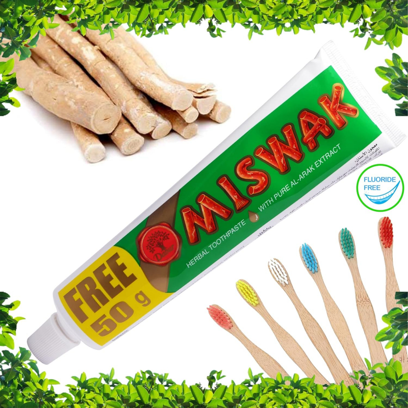 Dabur Miswak Toothpaste 120G+50G Extra - Set Of 3 Pcs 7 Dabur Miswak Toothpaste 120G+50G Extra - Set Of 3 Pcs
