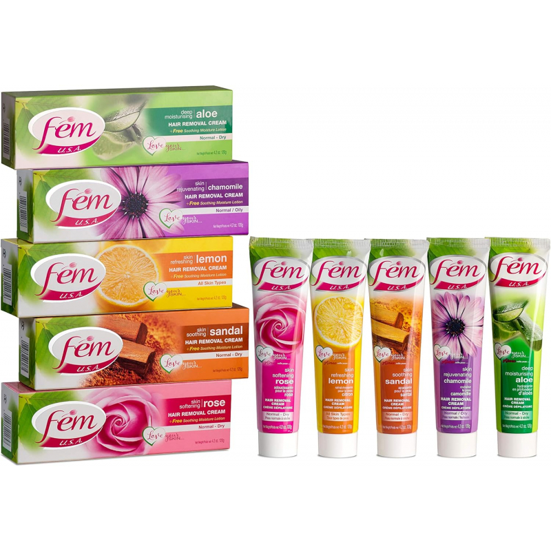 Dabur Fem Hair Removal Cream,For Normal And Dry Skin, Skin Rejuvenating, 120G Sandal Wood - Set Of 3 Pcs 6 Dabur Fem Hair Removal Cream,For Normal And Dry Skin, Skin Rejuvenating, 120G Sandal Wood - Set Of 3 Pcs