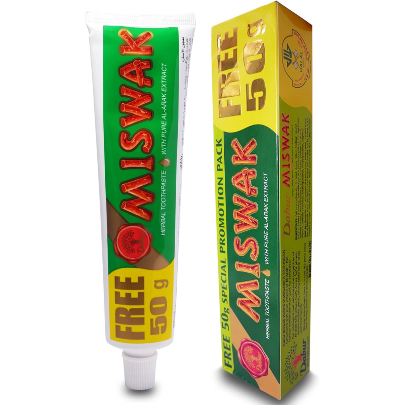 Dabur Miswak Toothpaste 120G+50G Extra - Set Of 3 Pcs 6 Dabur Miswak Toothpaste 120G+50G Extra - Set Of 3 Pcs