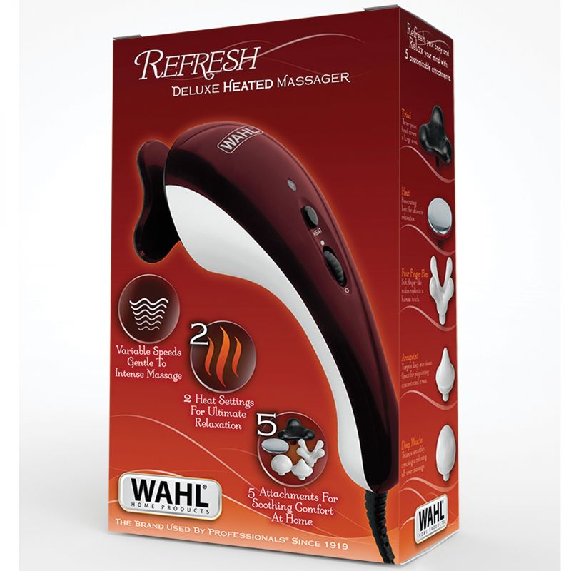 Wahl Deluxe Heat Massager With 5 Attachments 04295-027 4 Wahl Deluxe Heat Massager With 5 Attachments 04295-027