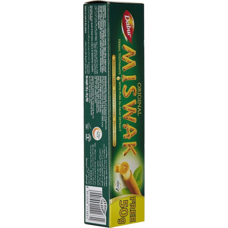 Dabur Miswak Toothpaste 120G+50G Extra - Set Of 3 Pcs 5 Dabur Miswak Toothpaste 120G+50G Extra - Set Of 3 Pcs