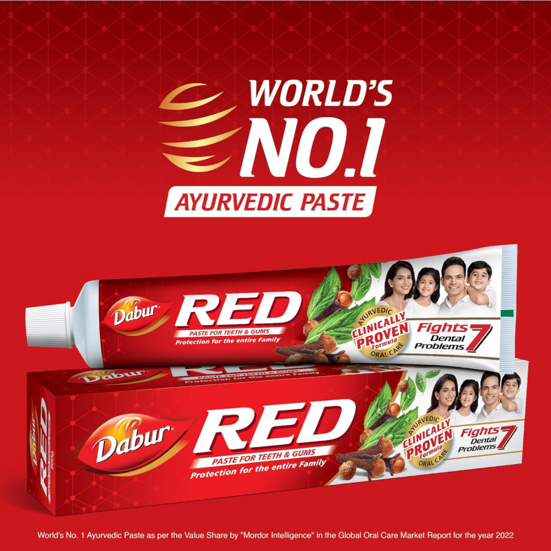 Dabur Toothpaste Fluoride Free, Helps In Bad Breath Treatment, Cavity Protection, Plaque Removal, Power Of 13 Potent Ayurvedic Herbs, Red 200G - Set Of 3 Pcs 4 Dabur Toothpaste Fluoride Free, Helps In Bad Breath Treatment, Cavity Protection, Plaque Removal, Power Of 13 Potent Ayurvedic Herbs, Red 200G - Set Of 3 Pcs