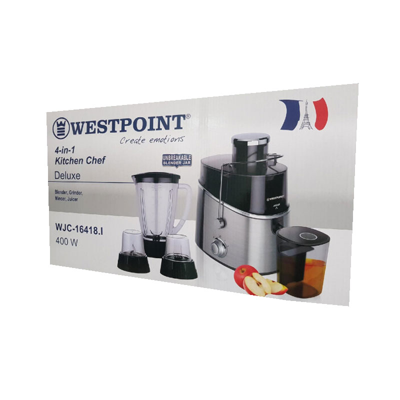 Westpoint Kitchen Chef Food Processor 400W 1.6L Jar 4In1 Blender, Grinder, Mincer, Juicer Stainless Steel Wjc-16418.I 4 Westpoint Kitchen Chef Food Processor 400W 1.6L Jar 4In1 Blender, Grinder, Mincer, Juicer Stainless Steel Wjc-16418.I