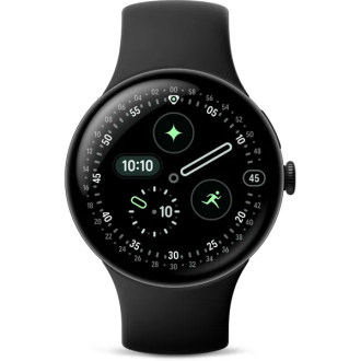 Google Pixel Watch 4 LTE 45mm - - Matte Black with Obsidian Active Band