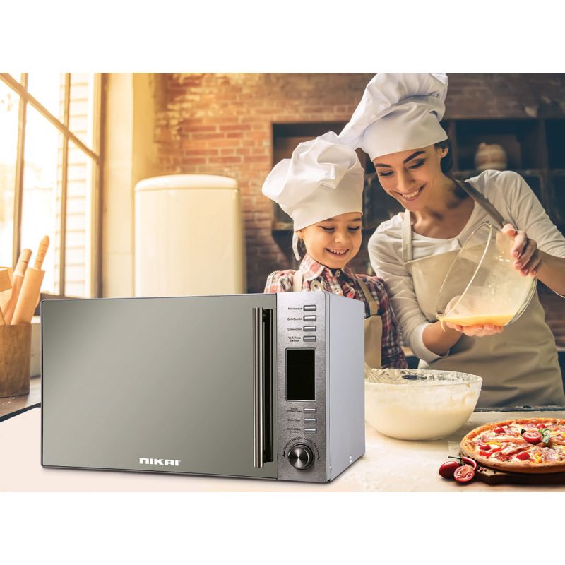 Nikai Microwave 30L Digital 5 Power Levels With Grill Function 1100W Nmo300Mdg Defrost By Timing And Weight Cooking End Signal Pull Handle Door Stainless Steel Panel 3 Nikai Microwave 30L Digital 5 Power Levels With Grill Function 1100W Nmo300Mdg Defrost By Timing And Weight Cooking End Signal Pull Handle Door Stainless Steel Panel