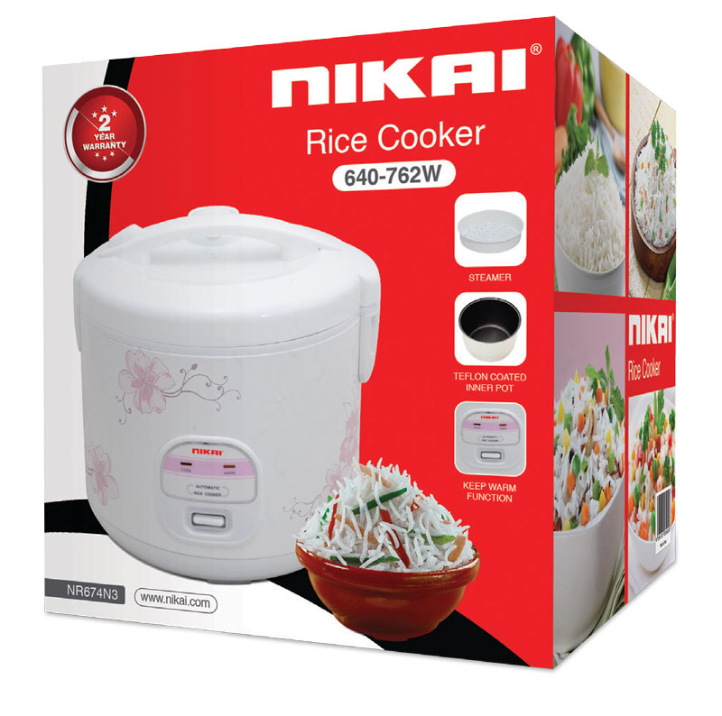 Nikai Rice Cooker 1.8L Keep Warm Function Teflon Coated Inner Pot 762W Nr674N3 Plastic Steamer Double Thermostat Control Detachable Power Cord 7 Nikai Rice Cooker 1.8L Keep Warm Function Teflon Coated Inner Pot 762W Nr674N3 Plastic Steamer Double Thermostat Control Detachable Power Cord