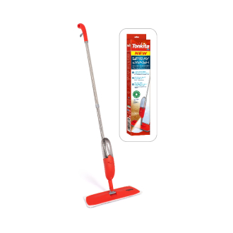 Tonkita Spray and Wash Mop, Microfiber Cloth with Antibacterial Treatment, Suitable for All Type of Floors TK781A Pack of 2
