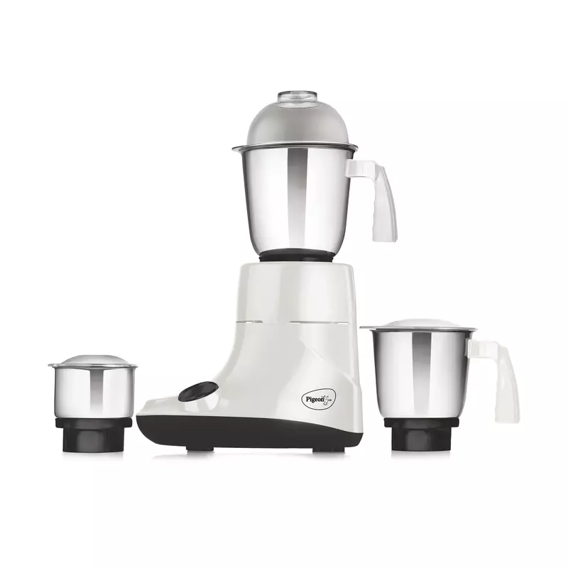 Pigeon Blender 1.5L Big Jar 1.0L Medium Jar 0.4L Chutney Jar Mixer Grinder Ivory 3 Steel Jars 550W Sap 12396 - Stainless Steel Blades For Tough Grinding Heavy Duty Motor Unbreakable Polycarbonate Lid For Convenient Grinding 1 Pigeon Blender 1.5L Big Jar 1.0L Medium Jar 0.4L Chutney Jar Mixer Grinder Ivory 3 Steel Jars 550W Sap 12396 - Stainless Steel Blades For Tough Grinding Heavy Duty Motor Unbreakable Polycarbonate Lid For Convenient Grinding