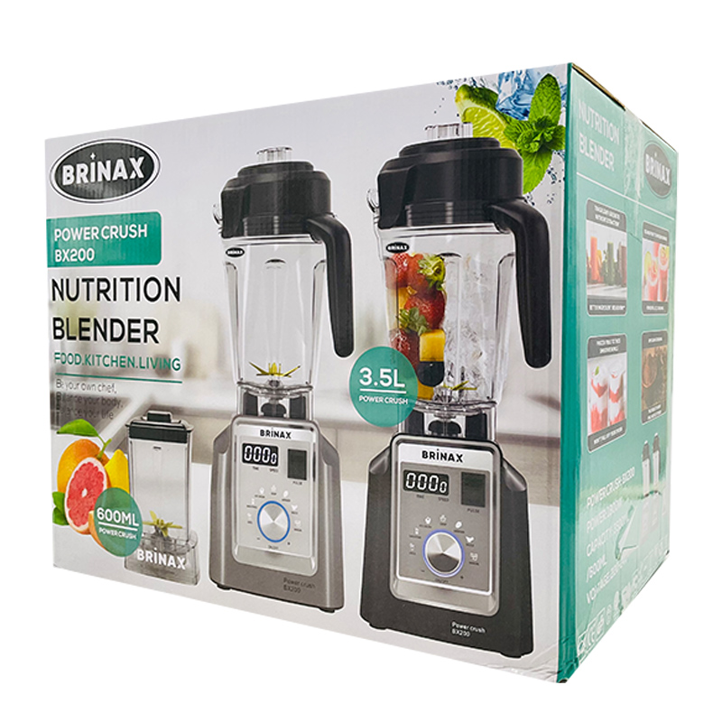 Brinax Blender 3.5L Multi-Functional Stainless Steel Blades Powerful Motor 1800W Bx200 2 Brinax Blender 3.5L Multi-Functional Stainless Steel Blades Powerful Motor 1800W Bx200