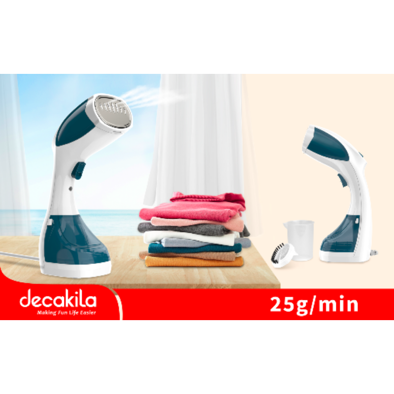 Decakila Garment Steamer 1500W Handle Portable And Foldable Handheld Garment Steamer, Fast Heat-Up, Steam Iron Fabric Wrinkle Remover Keen003W 4 Decakila Garment Steamer 1500W Handle Portable And Foldable Handheld Garment Steamer, Fast Heat-Up, Steam Iron Fabric Wrinkle Remover Keen003W
