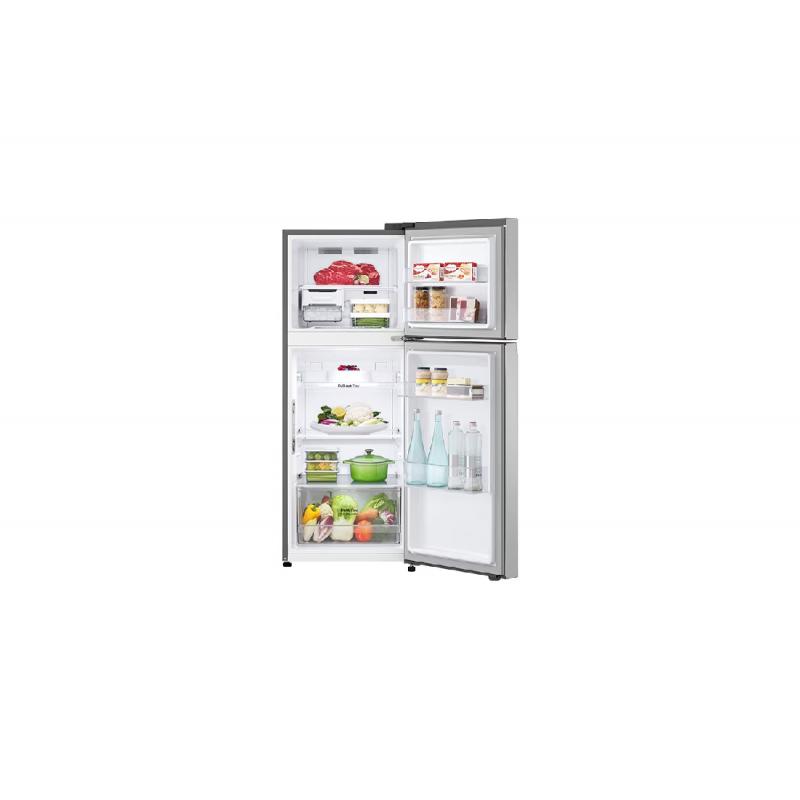 Lg Refrigerator 217L Double Door Top Freezer Linear Cooling, Door Cooling, Multi Air Flow, Smart Inverter Compressor Platinum Silver Gv B212Plgb