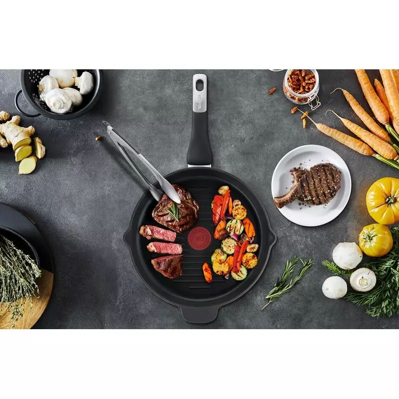 Tefal Unlimited Frypan Grill 26Cm Nonstick Induction E2294074 Aluminium Material Heat Indicator Thermo Signal Titanium Coating Made In France 15 Tefal Unlimited Frypan Grill 26Cm Nonstick Induction E2294074 Aluminium Material Heat Indicator Thermo Signal Titanium Coating Made In France