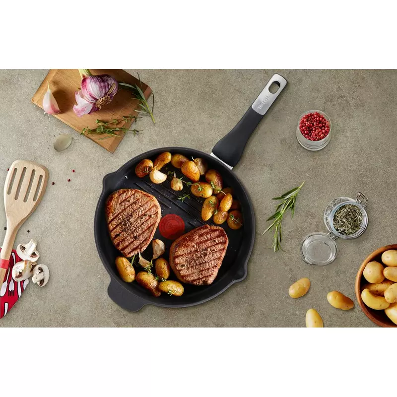 Tefal Unlimited Frypan Grill 26Cm Nonstick Induction E2294074 Aluminium Material Heat Indicator Thermo Signal Titanium Coating Made In France 11 Tefal Unlimited Frypan Grill 26Cm Nonstick Induction E2294074 Aluminium Material Heat Indicator Thermo Signal Titanium Coating Made In France
