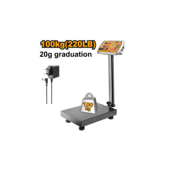 Ingco Rechargeable Digital Platform Scale 100kg with LED Display, 20g Graduation HESA31003