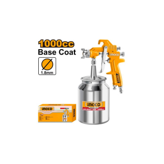 Ingco Air Spray Gun 1000cc with with Europe, USA, Nitto & Italy Type Connector ASG3105