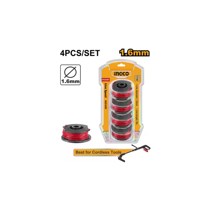 Ingco 4Pcs Line Spool 1.6Mm X 5M Als1602 2 Ingco 4Pcs Line Spool 1.6Mm X 5M Als1602