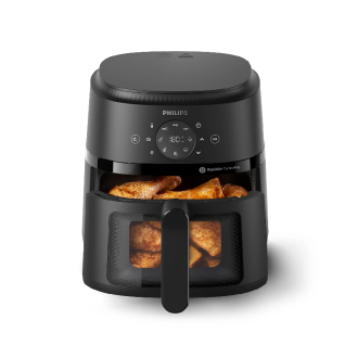 Philips Digital Air Fryer 4.2L 1500W with LED Display, Glass Window, Cool Wall Exterior NA220/09