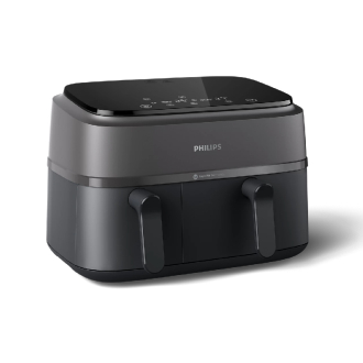 Philips Dual Basket Air Fryer 9L 2750W with LED Display, 8 Presets, Rapid Airflow Design NA350/00