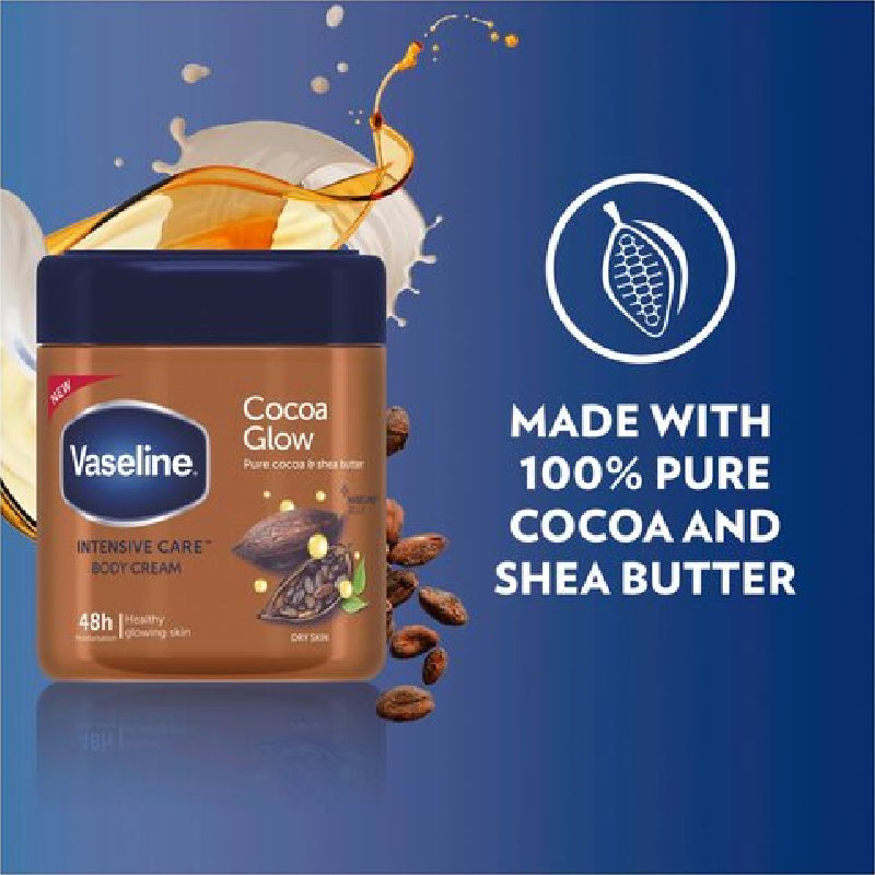Vaseline Moisturizing Body Cream Cocoa Glow 400Ml (Pack Of 3Pcs) 3 Vaseline Moisturizing Body Cream Cocoa Glow 400Ml (Pack Of 3Pcs)