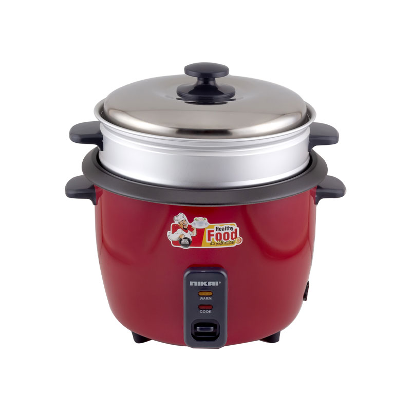 Nikai Rice Cooker 1.8L Keep Warm Function Teflon Coated Inner Pot 700W Nr672N1 Aluminum Steamer Detachable Power Cord Indicator Lights 2 Nikai Rice Cooker 1.8L Keep Warm Function Teflon Coated Inner Pot 700W Nr672N1 Aluminum Steamer Detachable Power Cord Indicator Lights