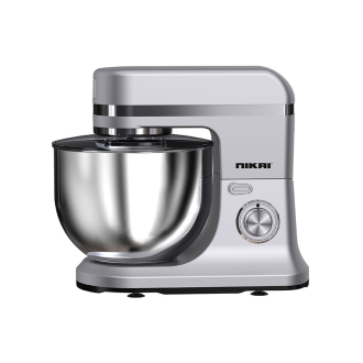 Nikai Kitchen Machine 12L Steel Bowl With Cover 1500W NSM1200A Switch With Led Display Metal Gear 3 Blades Whisk, Dough Hook & Beater 6 Speed With Pulse