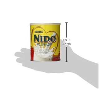 Nestle Nido Milk Powder, Fortified, Rich in Fiber, Immunity - Iron, Zinc, Vitamins A,C & D 400g Tin - Set of 3 Pcs