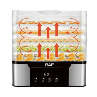RAF Fruit Dehydrator 5 Trays 350W, Adjustable Temperature, Simple Operation R.6801