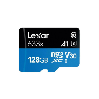 Lexar Micro SDXC Memory Card 128GB High-Performance Professional 633x with SD Adapter - 95MB/s Read Speed for Smartphones, Tablets, and Action Cameras.