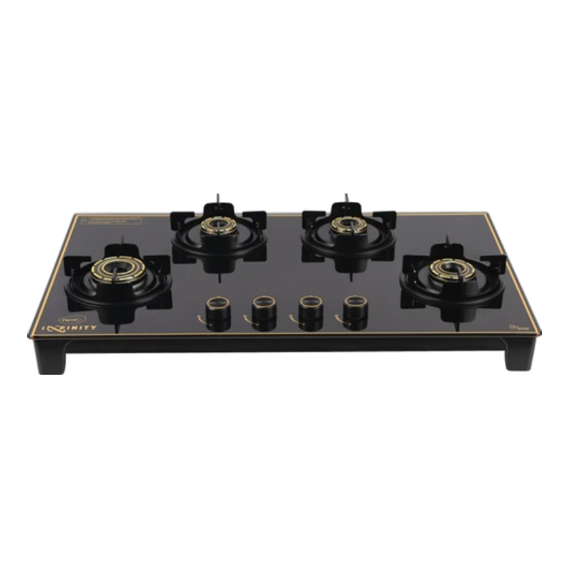 Pigeon 4-Burner Gas Cooker – Infinity Gold Glass Top 8Mm Tempered With Titan Burners 19004327 1 Pigeon 4-Burner Gas Cooker – Infinity Gold Glass Top 8Mm Tempered With Titan Burners 19004327