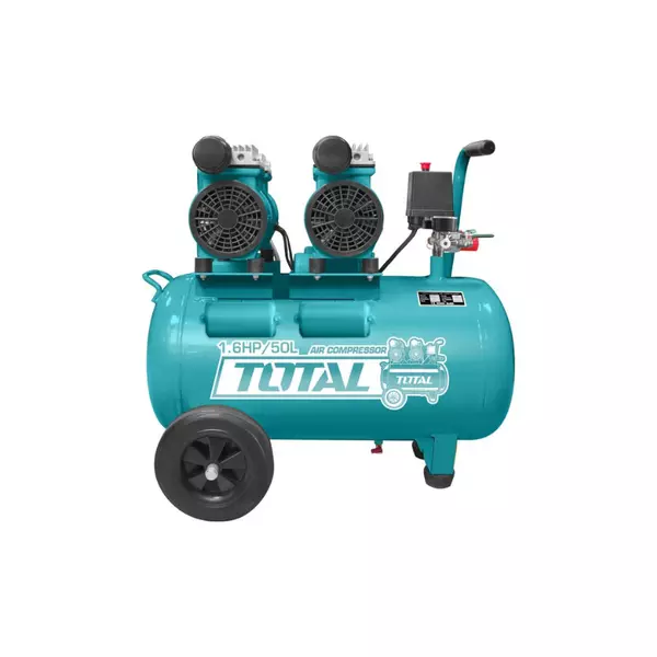 Total Air Compressor 50L Silent &Amp; Oil Free System, 2 Motors 1.6Hp 600W Tcs2150502-8 1 Total Air Compressor 50L Silent &Amp; Oil Free System, 2 Motors 1.6Hp 600W Tcs2150502-8